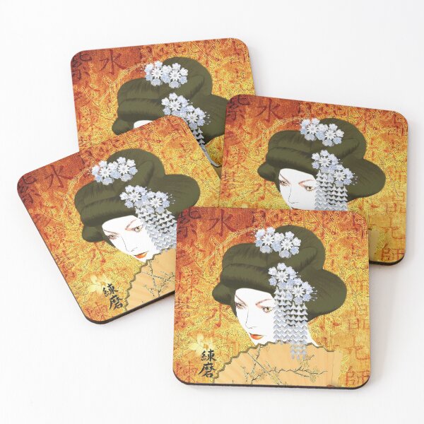 Item preview, Minako, a beautiful geisha with a fan and headdress designed and sold by harietteh.