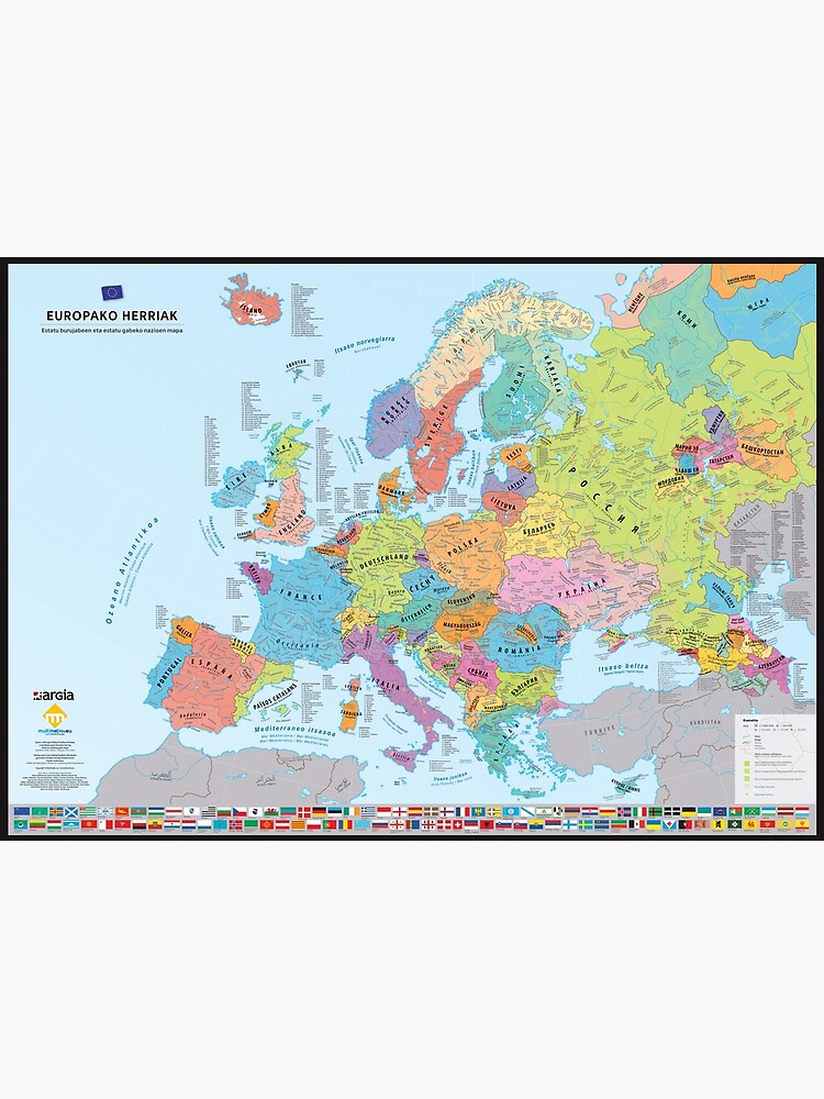 « "Europako Herriak" : Carte des nations historiques d'Europe (en basque) » par Multinatio