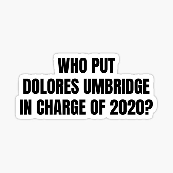 In Charge of 2020 (Black) Sticker