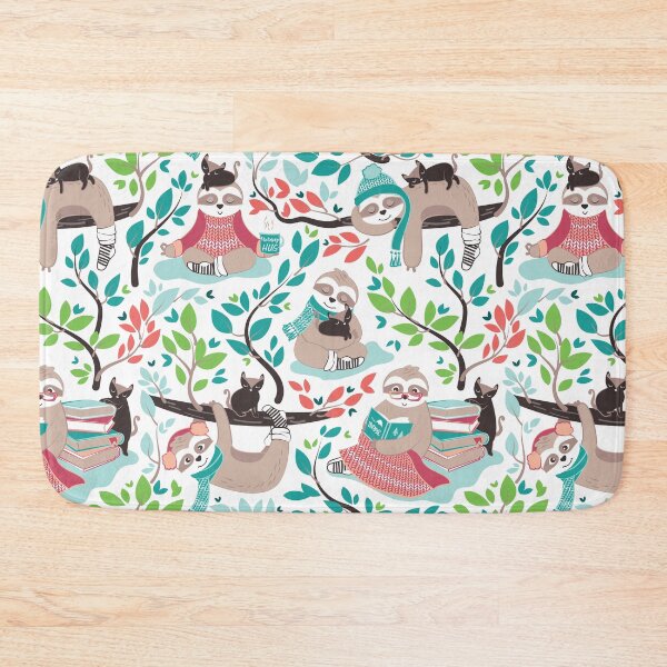 Item preview, Hygge sloth // white and orange designed and sold by SelmaCardoso.