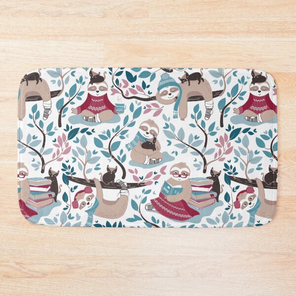 Item preview, Hygge sloth // small scale // white and red designed and sold by SelmaCardoso.