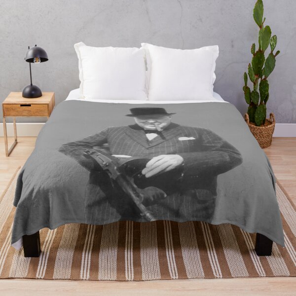 Sir Winston Churchill Throw Blanket