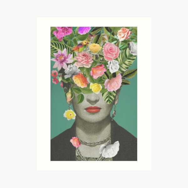Frida Khalo T-Shirt Blumen Kunstdruck