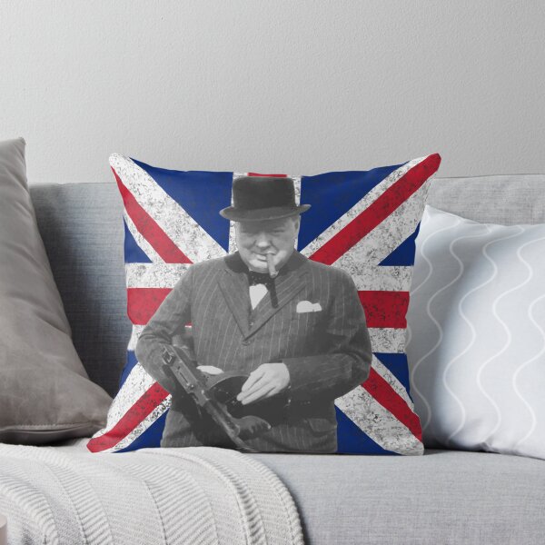 Item preview, Churchill Posing With A Tommy Gun designed and sold by warishellstore.