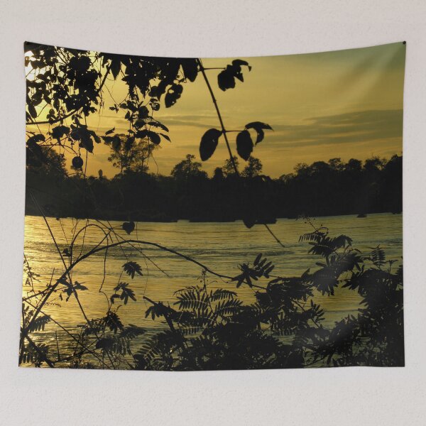 Item preview, Sunset Nigthfall Mekong River Tropical Jungle designed and sold by worldways.