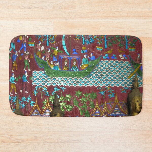 Item preview, Colorful Buddhist Mosaic and Buddha Figurines, Temple, Laos designed and sold by worldways.