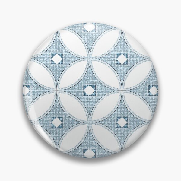 Item preview,  Modern Chinoiseries pattern, white and grey circle textures,classic blue designed and sold by MagentaRose.