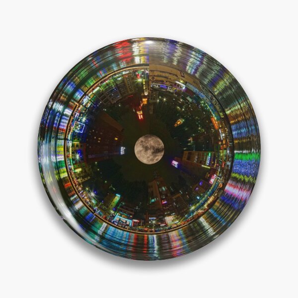 Item preview, Keelung Circular Cityscape - Night Circular Skyline of Keelung Harbor designed and sold by Warren Paul Harris.