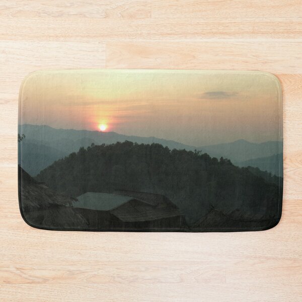 Item preview, Akha Village in the Mountains at Dawn Laos designed and sold by worldways.