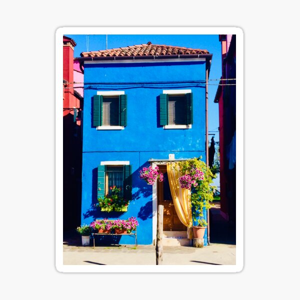 3D Little Blue House 172 Marco Carmassi Wall Sticker