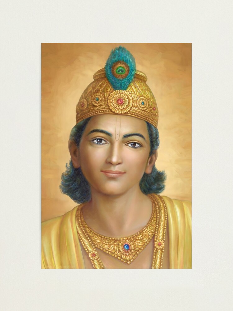 Alternate view of Krishna's Divine, Heart Melting & Loving Glance. Photographic Print