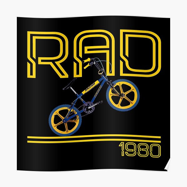 Bicicleta de bicicleta BMX retro de los 80 Póster
