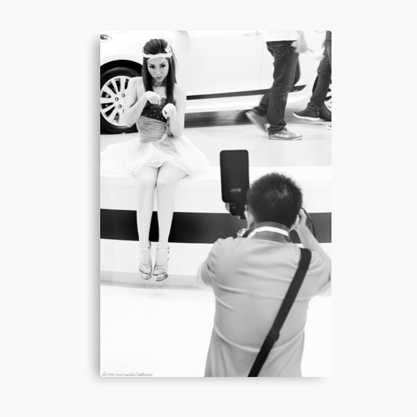 Take my Picture - Model being Photographed Metal Print
