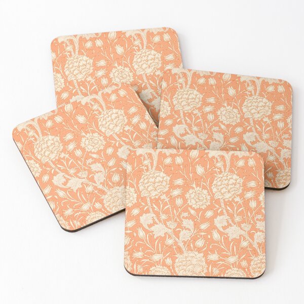 Item preview, Vintage orange floral pattern designed and sold by Myl-Design.