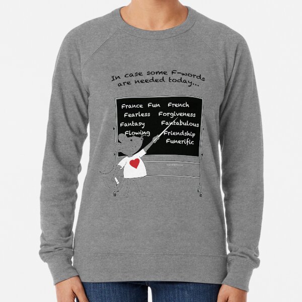 MantraMouse French Words Lightweight Sweatshirt