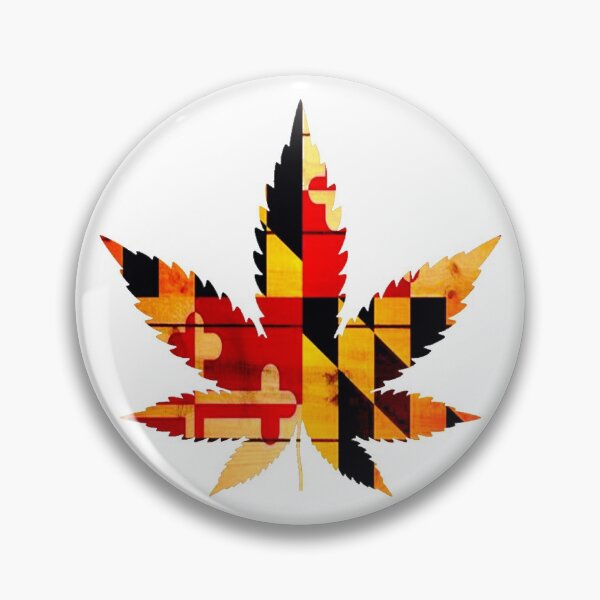 Item preview, Maryland Marijuana Leaf Face Mask, Sticker, and Pins designed and sold by Mark Jesus-Allen.