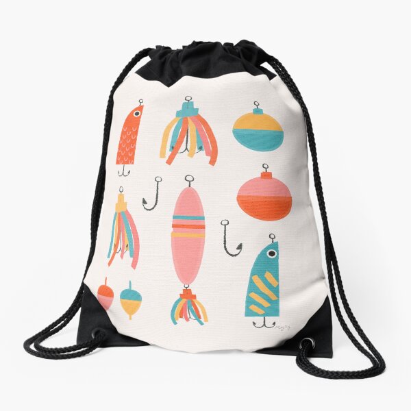 Fishing Lures Drawstring Bag
