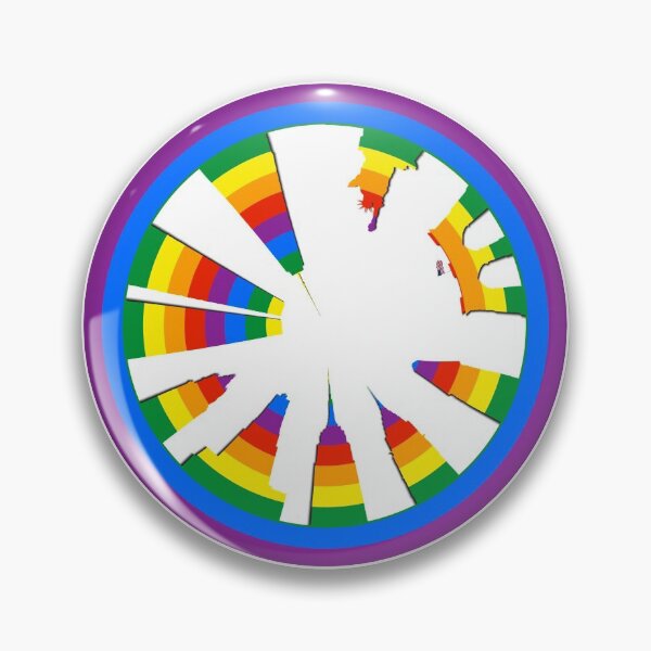 Item preview, NYC LGBTQ Pride  Circular Cityscape - Rainbow designed and sold by Warren Paul Harris.