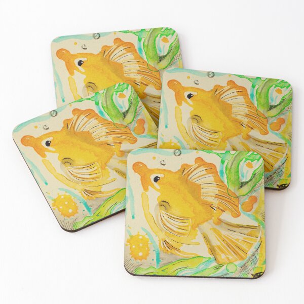 Item preview, Tang Fish Drip Acrylic Painting designed and sold by Jessica Tomaino.