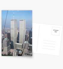 Twin Towers From Blimp Postcards
