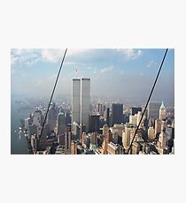 Twin Towers From Blimp Photographic Print