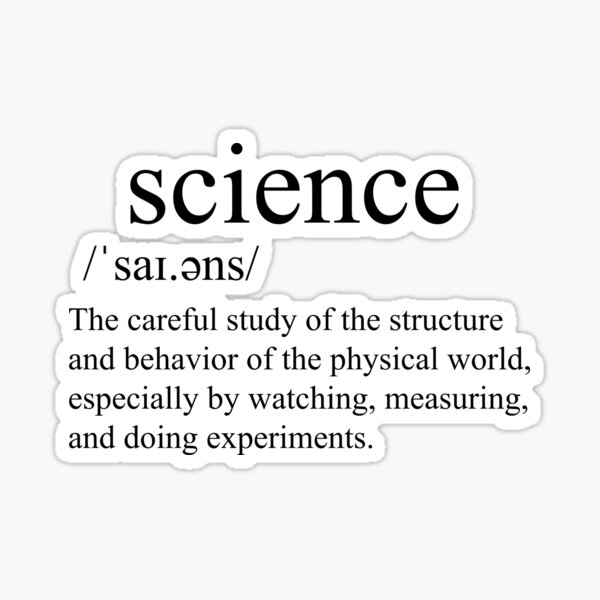 science-definition-sticker-by-hmbrttvr-redbubble