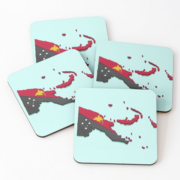 Item preview, Papua New Guinea Map With Flag designed and sold by Havocgirl.