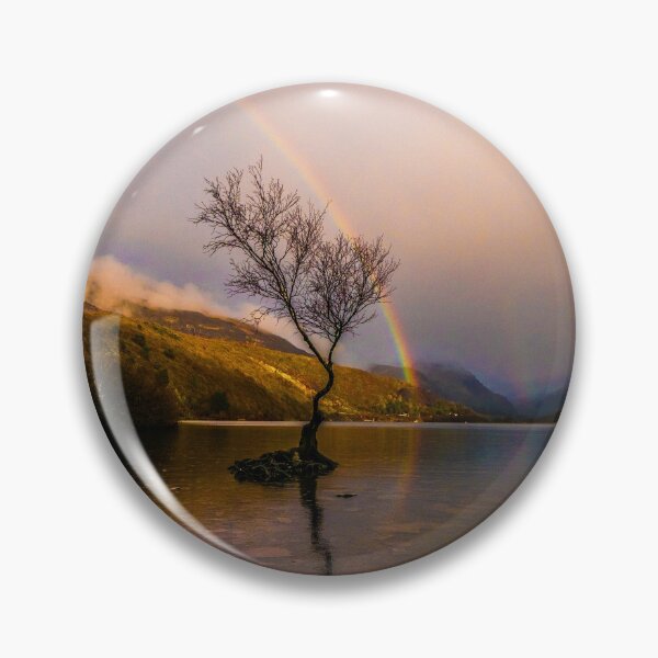 Item preview, Rainbow over the famous tree at Padarn Lake near Snowdon designed and sold by DafyddEm.