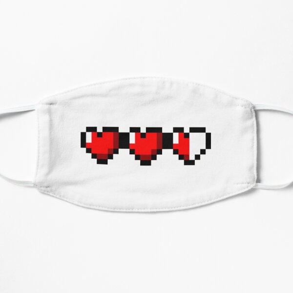 Half-Heart Video Game Hearts Mask