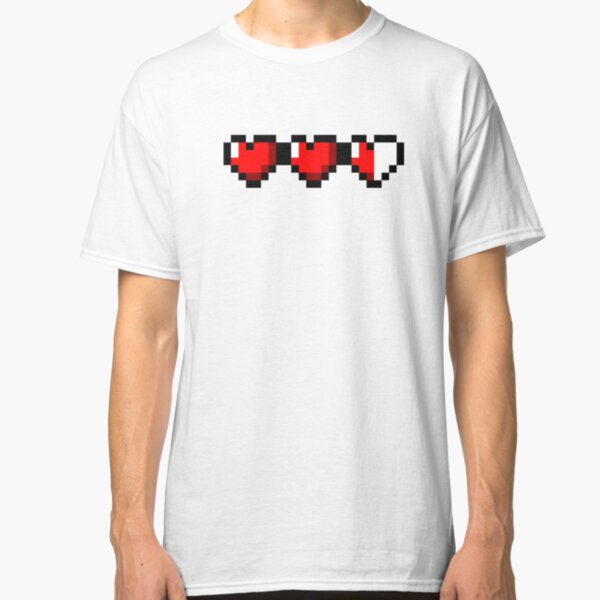 Half-Heart Video Game Hearts Classic T-Shirt