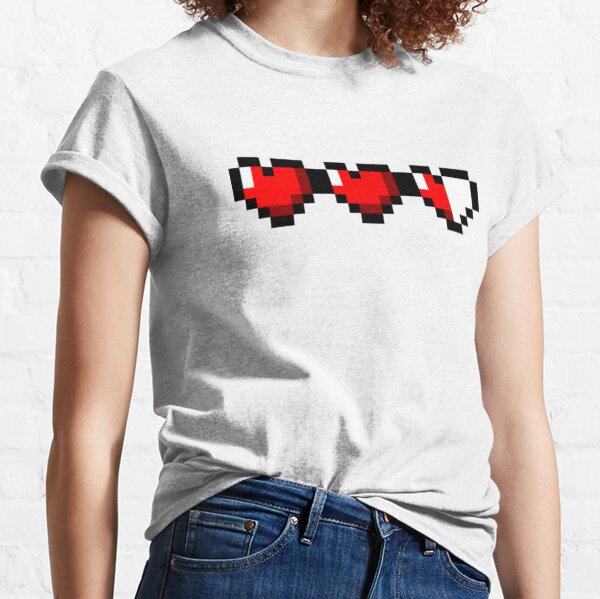 Half-Heart Video Game Hearts Classic T-Shirt