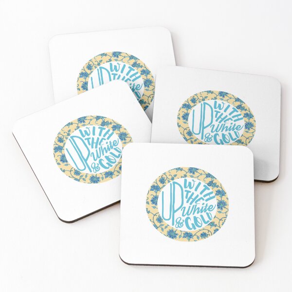 Item preview, gatech Up With the White and Gold Floral designed and sold by Megha Desai.