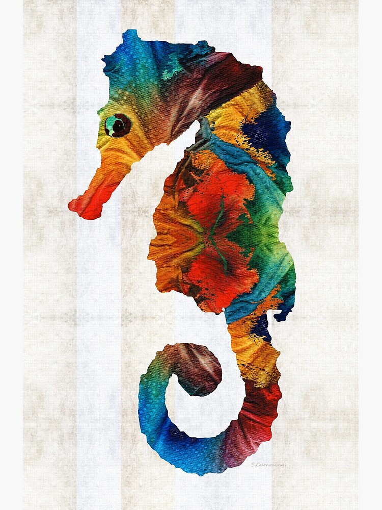 Colorful Seahorse Art by Sharon Cummings by SharonCummings