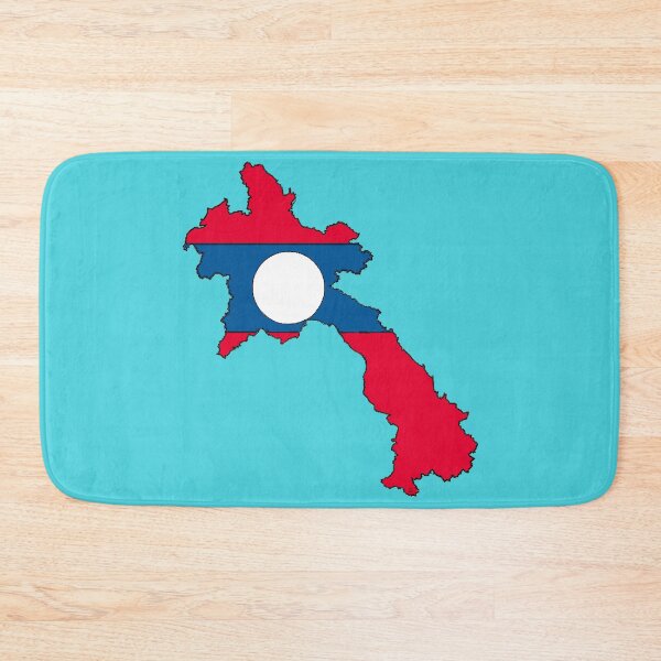 Item preview, Laos Map with Laotian Flag designed and sold by Havocgirl.