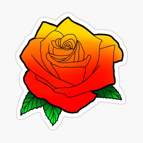 Gradient Rose Sticker