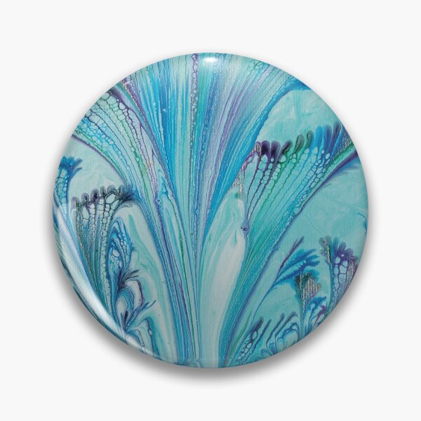 Item preview, Abstract flowers in cool peaceful colors designed and sold by JuliaLyn.