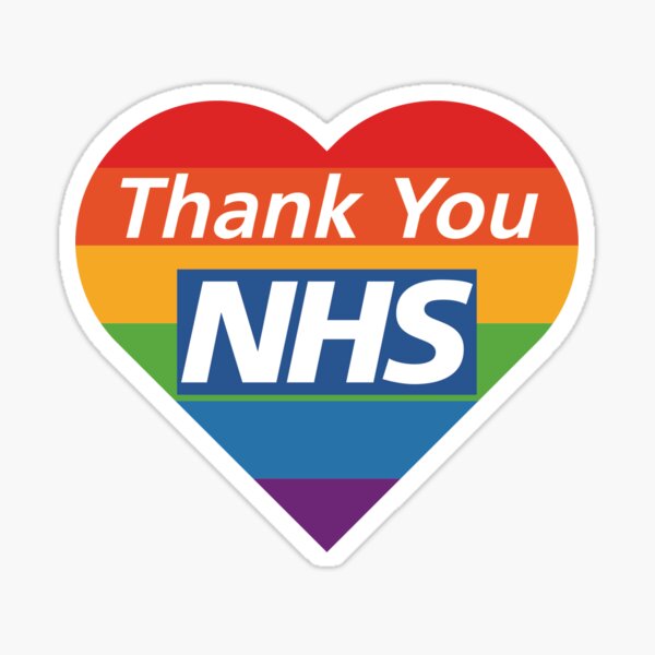 Thank You NHS charity vinyl sticker laptop wall window vehicle political virus 