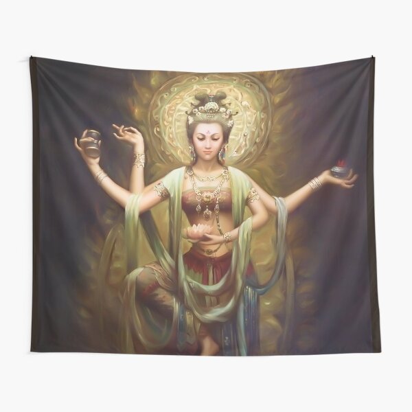 Quan Yin, The Mother and Goddess of Compassion Tapestry