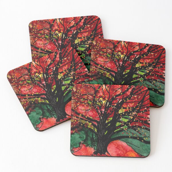 Item preview, Blazing Red Orange Autumn Tree designed and sold by The Elderberry Blossom.