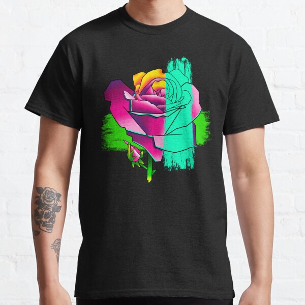 Multi Style Rose Digital Painting Classic T-Shirt