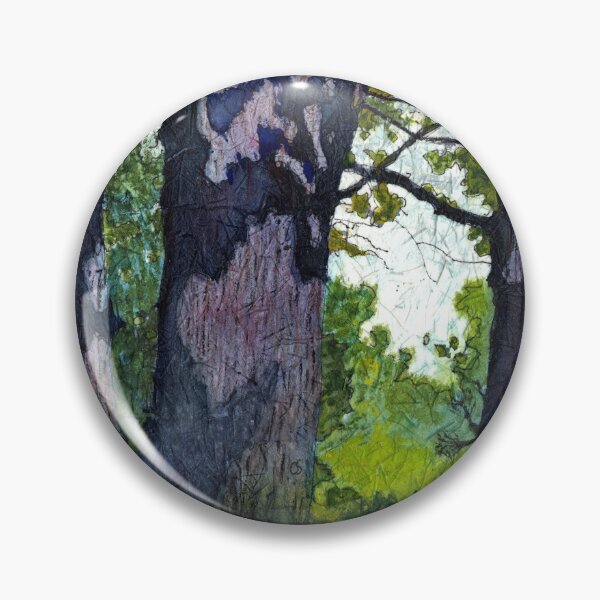 Item preview, A View Through The Trees, Watercolor and Ink Batik on Rice Paper designed and sold by The Elderberry Blossom.