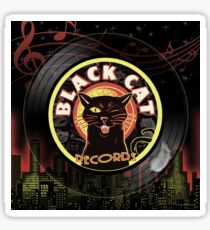 Black Cat LP Art Deco Sticker