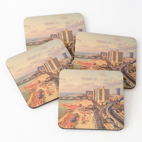 Item preview, Gordon beach sunset from drone - Tel Aviv designed and sold by Matan Hirsch.