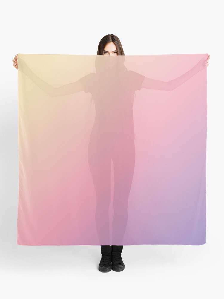 Thumbnail 1 of 3, Scarf, Pastel Yellow, Pink, Purple Gradient Ombre Abstract designed and sold by Gsallicat.