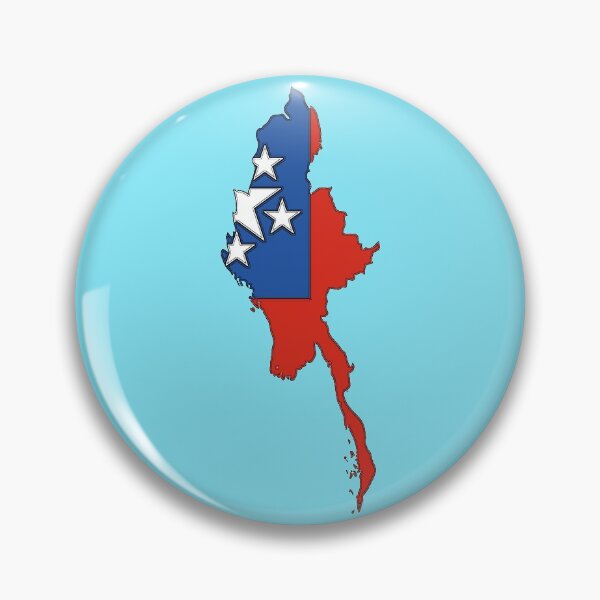 Item preview, Myanmar Map With Myanmar Flag designed and sold by Havocgirl.