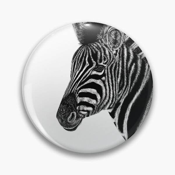Item preview, Champans zebra - ink illustration designed and sold by LorenDowding.
