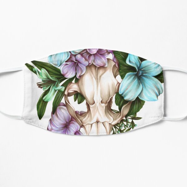 Beaver Skull with Flowers Mask