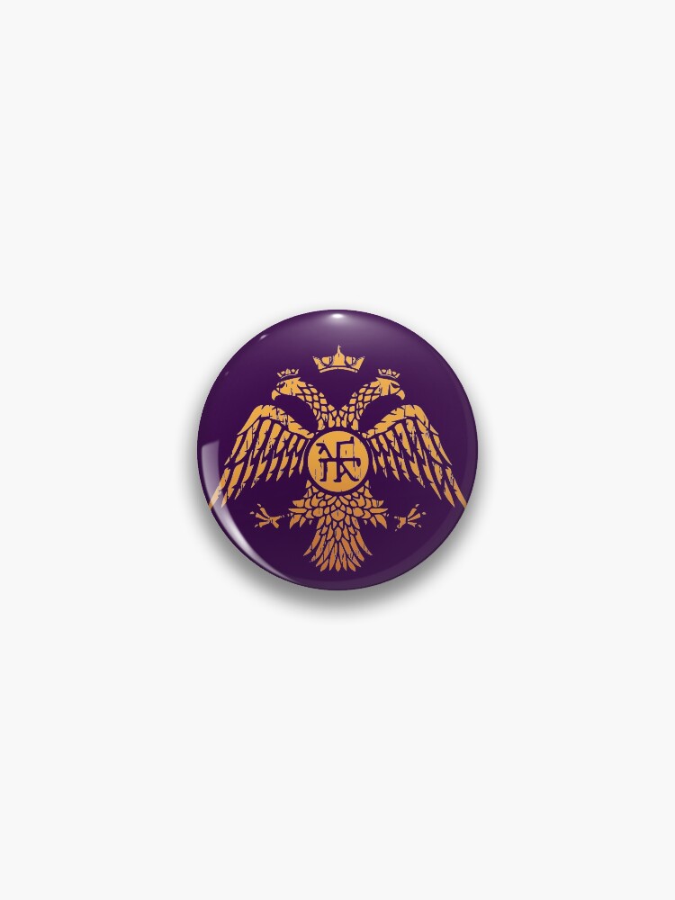 Byzantine Eagle Symbol Flag Pin By Quark Redbubble