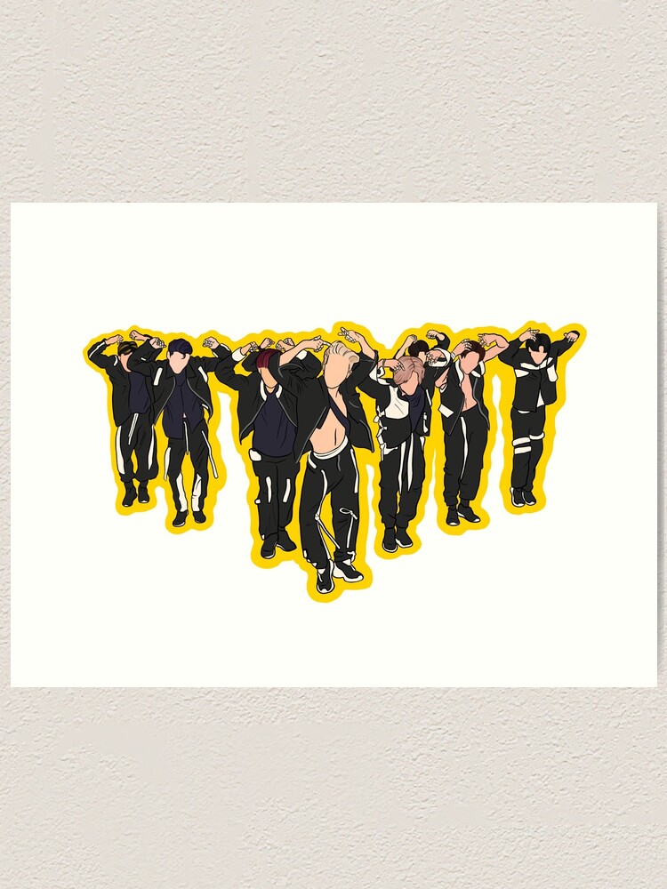 nct127 kick it art print by reillykatef redbubble