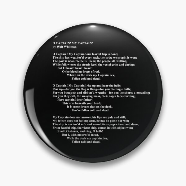 Item preview, Walt Whitman Fan Poetry Reader Gift Poem Writer O Captain designed and sold by Creekman Designs.